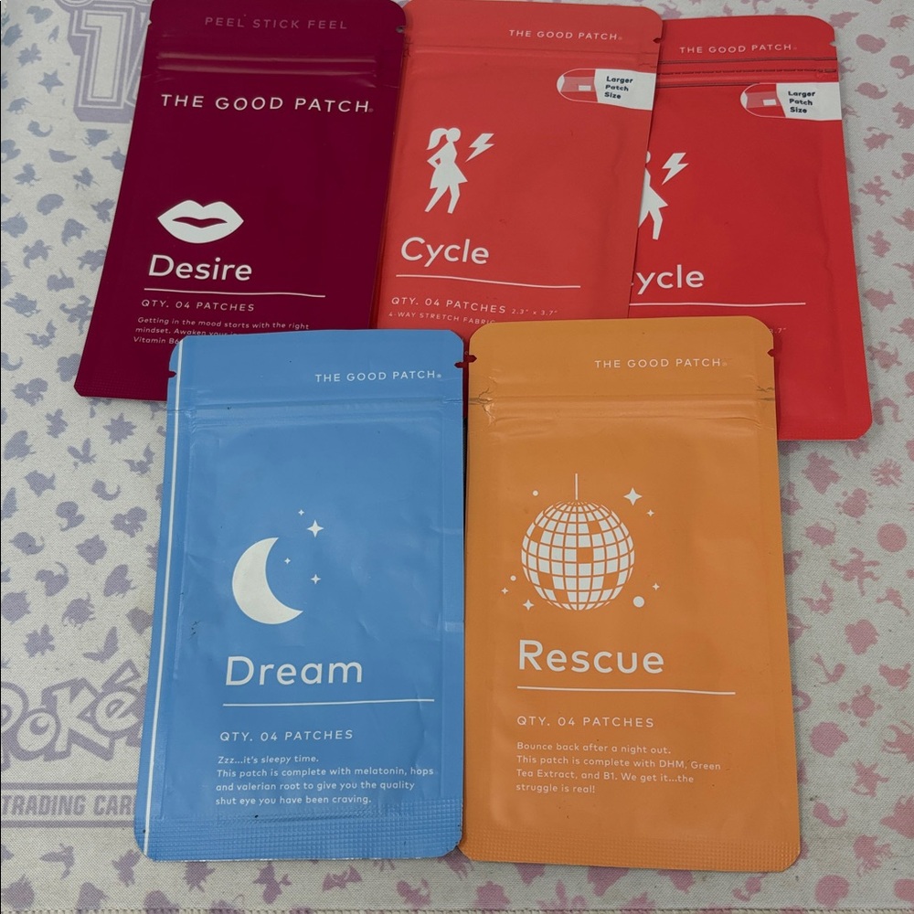 The Good Patch lot of 5 Cycle - Desire - Cycle - Dream & Rescue 4 patches per pk